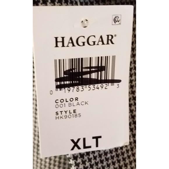 Haggar Big Tall Premium Comfort Quarter Zip Houndstooth Polo Shirt Size XLT NWT - Picture 4 of 5
